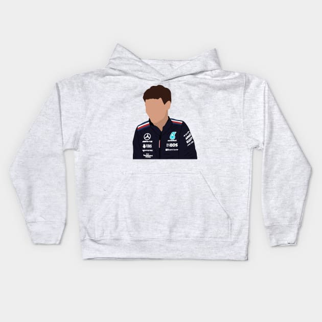 George Russell Kids Hoodie by CalliesArt